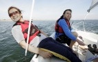 Sailing on a Hobie One sailboat