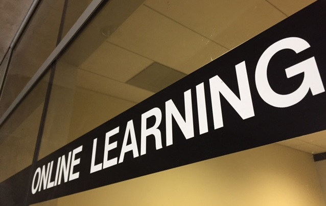 Online Learning Center sign