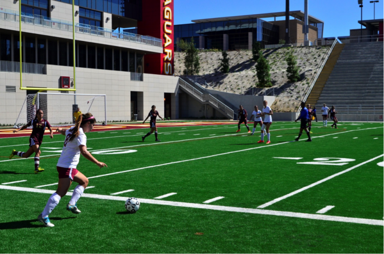 Women’s soccer plays for the first time on DeVore stadium. It was also the first game of any type to be played on the new field 