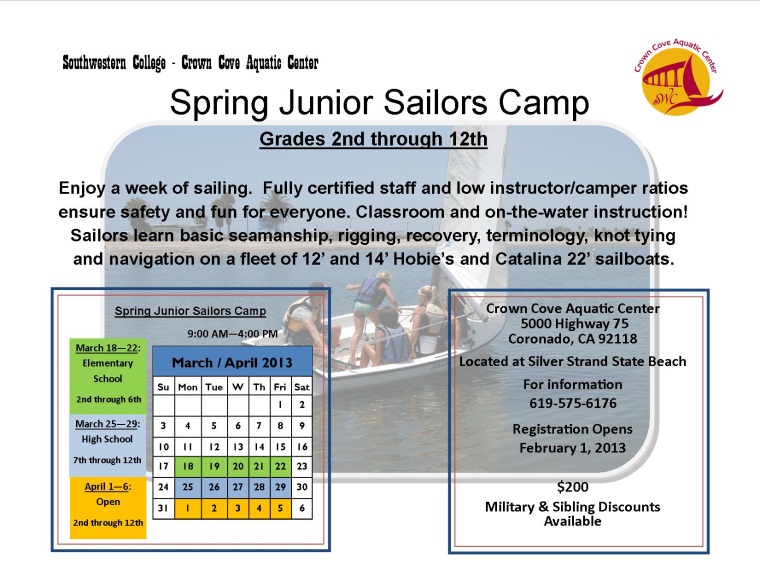 Youth Sailing Academy Spring 2013