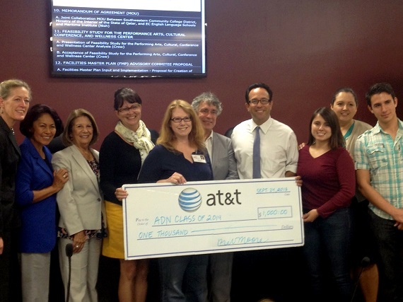 group photo of check presentation
