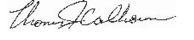 Thomas Calhoun Signature
