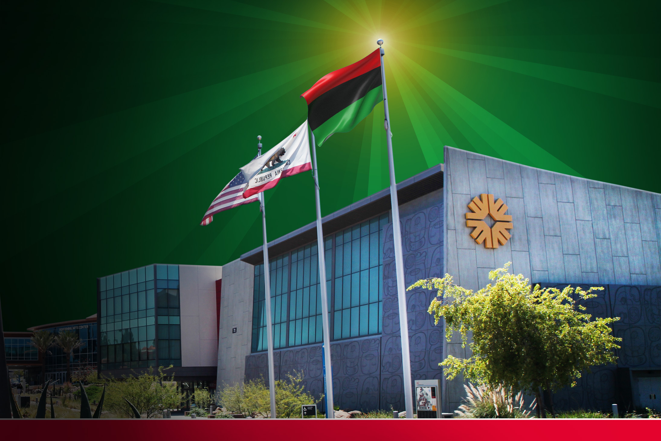 Southwestern College Black History Month Flag Raising graphic.