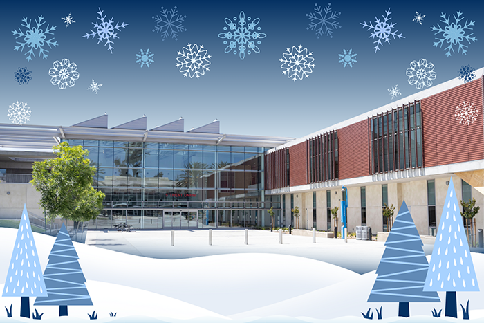 Southwestern College Winter Break graphic.