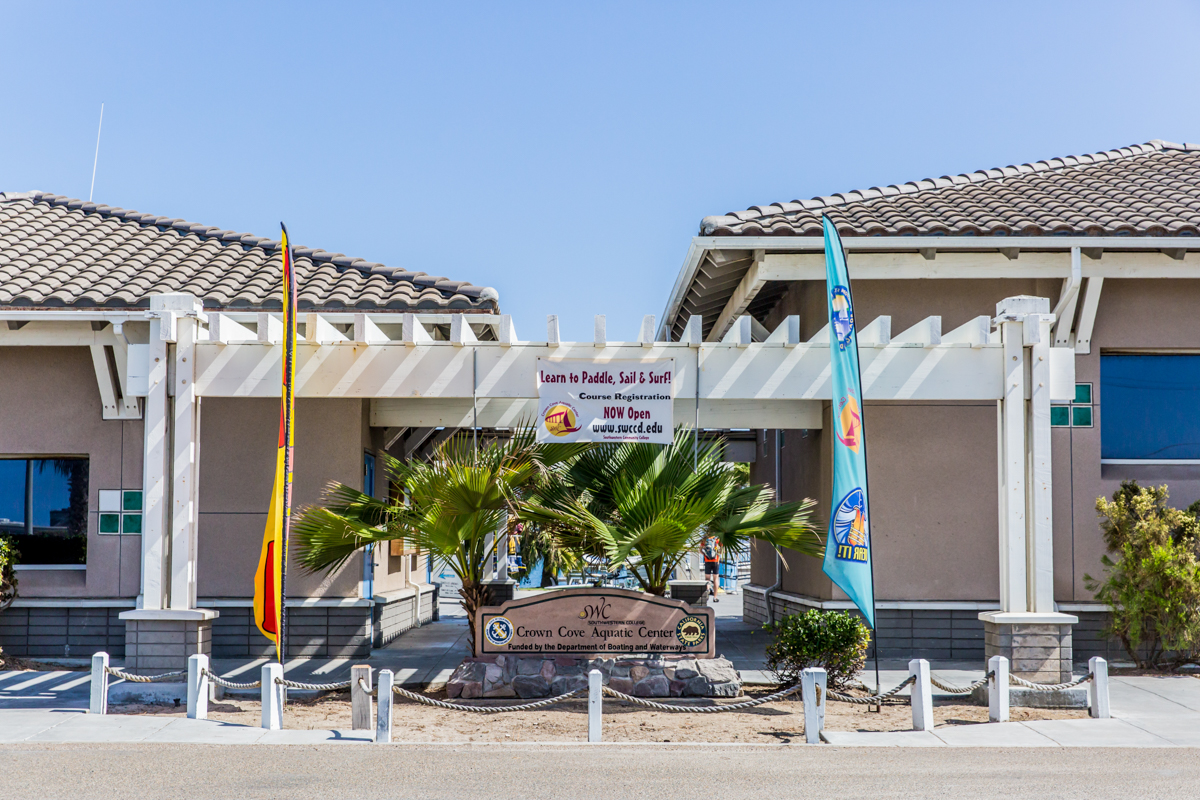 Entrance to Crown Cove Aquatic Center