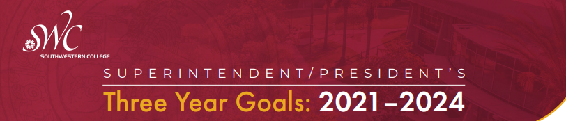 SWC Superintendent/ President's 3 year goals 2021 - 2024