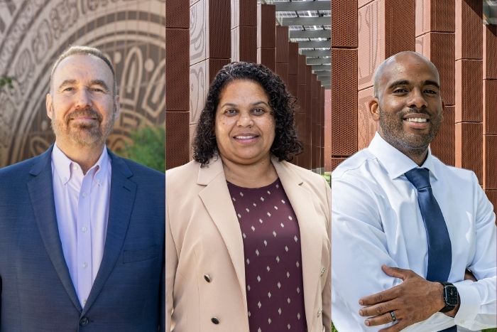 New Southwestern College Deans', Don Carlson, Kenya Johnson, and Billy Miller.