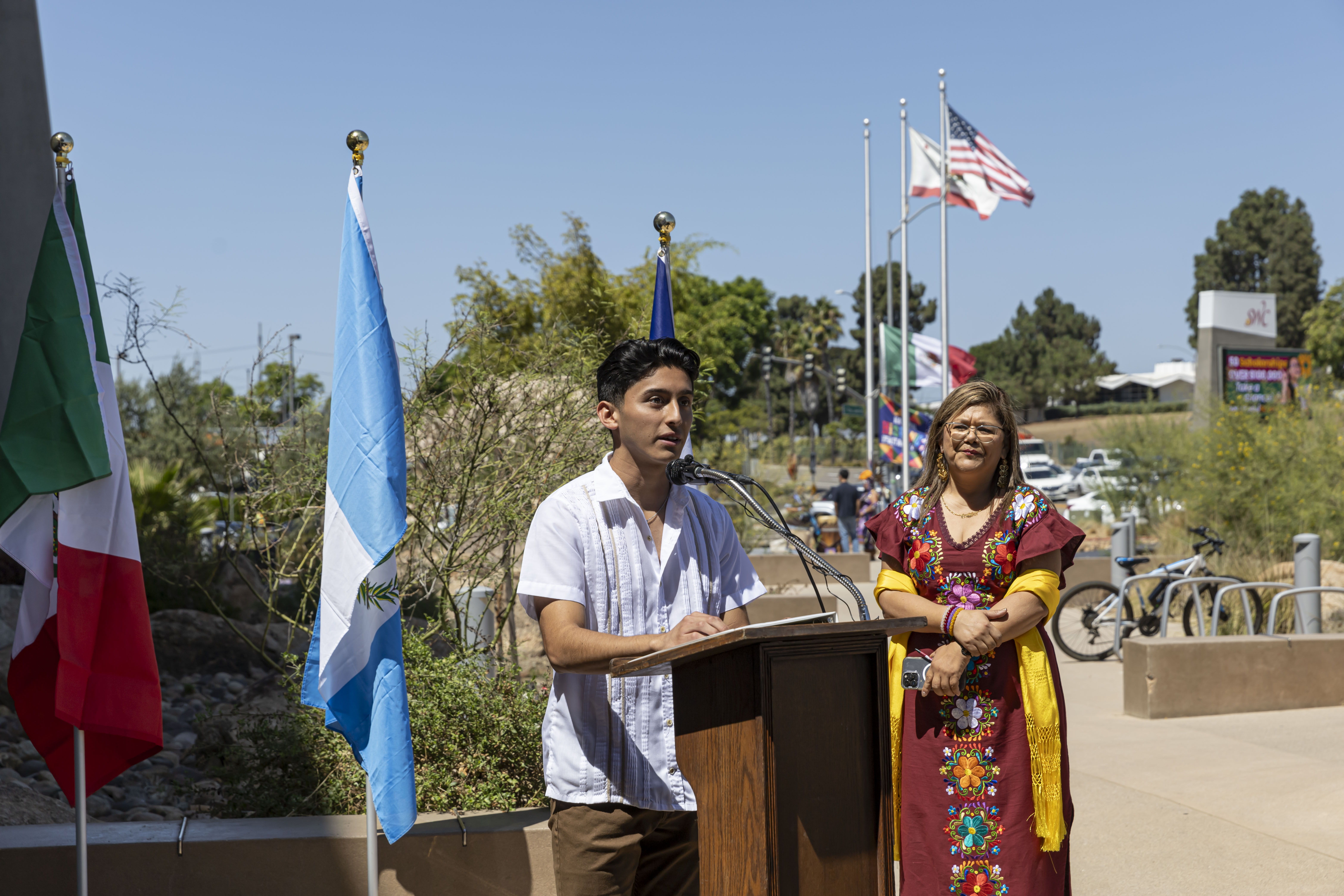 SWC Puente student, Kevin Vizcarra, speaking at the Hispanic Heritage Month Celebration event. SWC Puente student, Kevin Vizcarra, speaking at the Hispanic Heritage Month Celebration event.