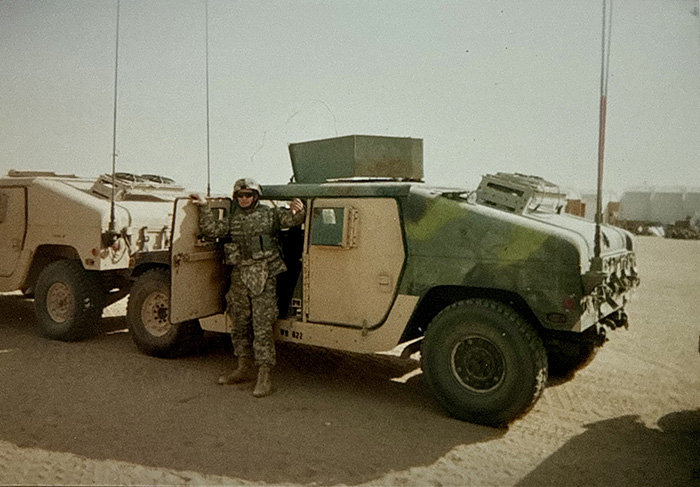 SWC Veteran student, Luis Gonzalez while serving in the military.