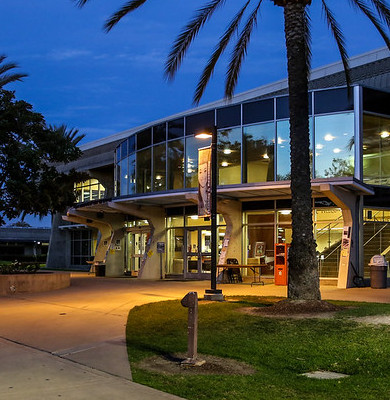 Chavez building during nighttime