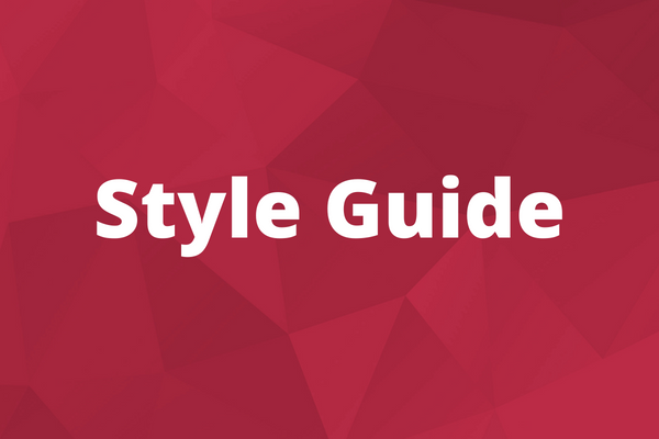 graphic with words saying Style Guide