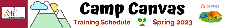 Camp Canvas Training Schedule Spring 2023