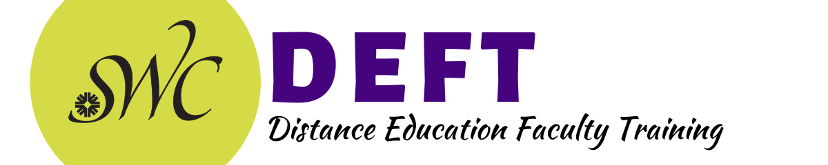 DEFT: Distance Education Faculty Training
