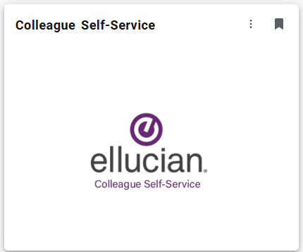 Ellucian Colleague Self-Service Tile in MySWC