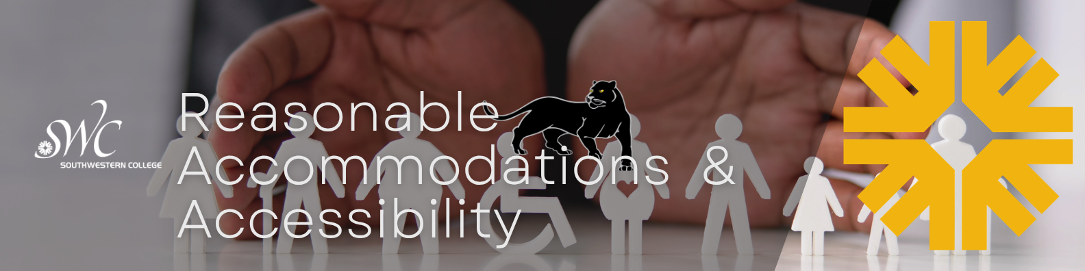 Banner Reasonable Accommodations & Accessibility with SWC Logo Banner Reasonable Accommodations & Accessibility with SWC Logo