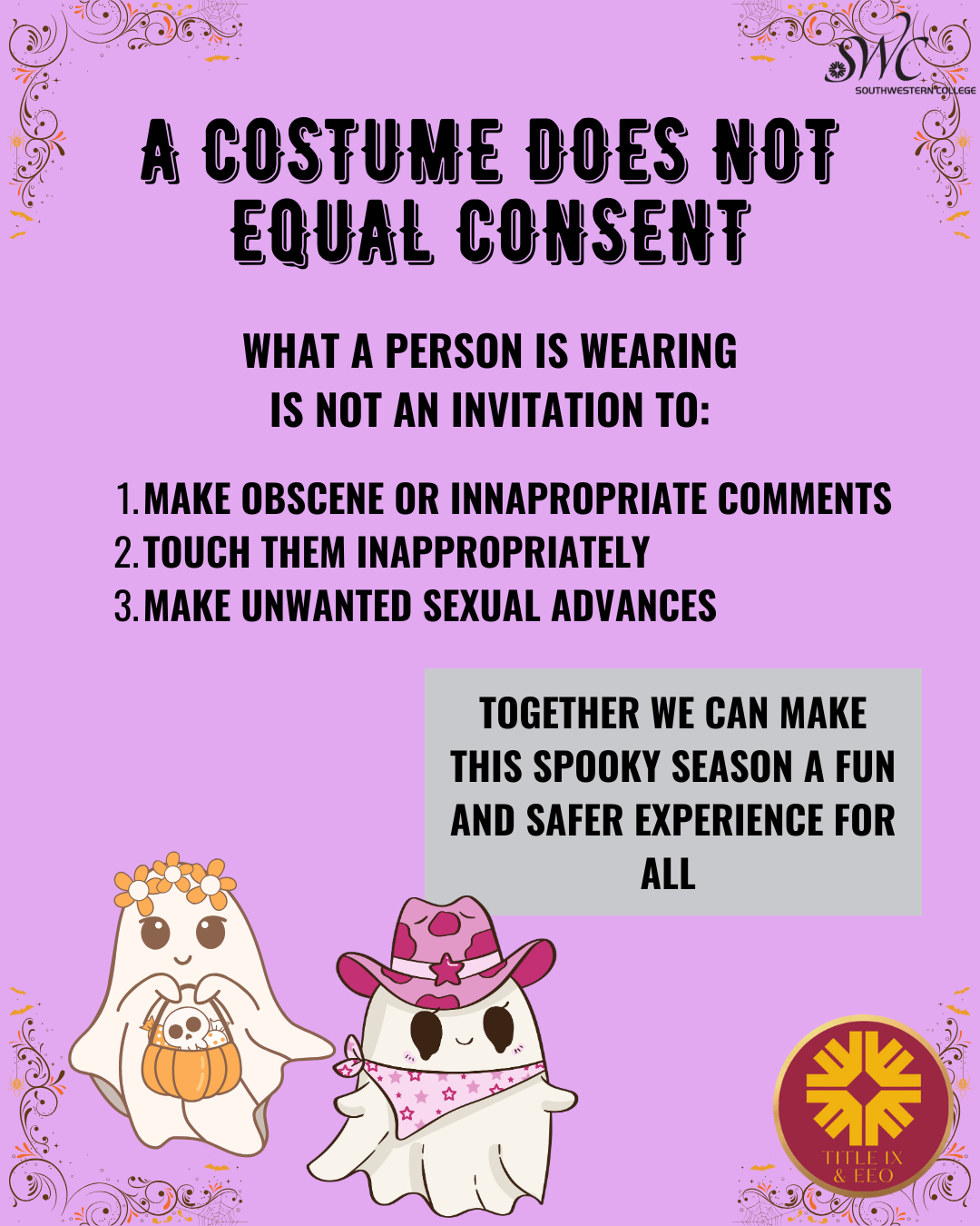 Photo of ghosts in halloween costumes