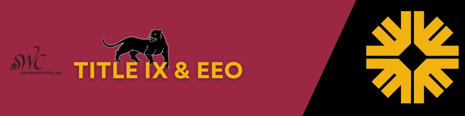 Banner for Title IX and EEO with SWC logo Banner for Title IX and EEO with SWC logo