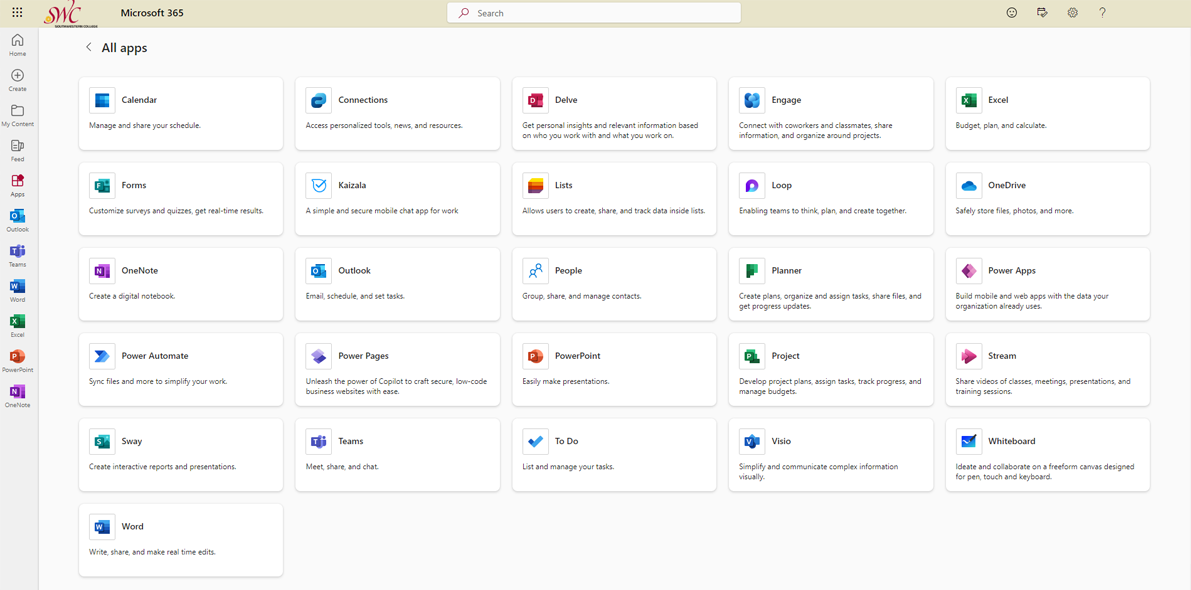 Microsoft 365 Landing Page
