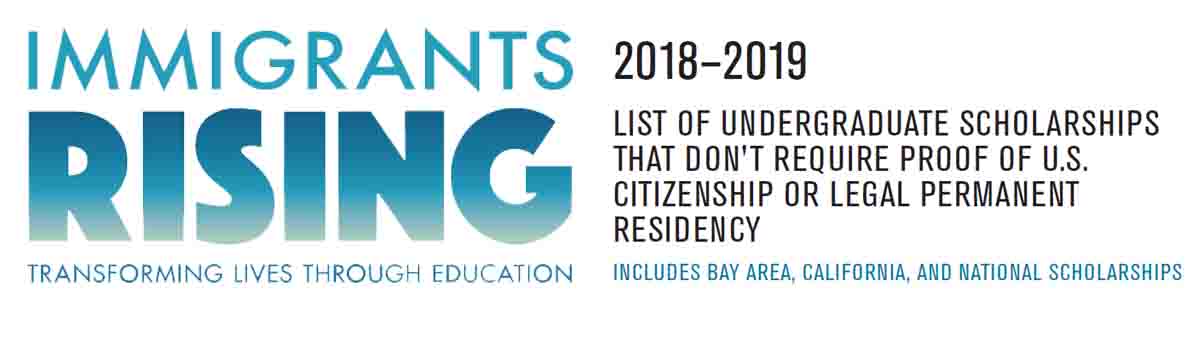 immigrant rising list of undergraduate scholarships