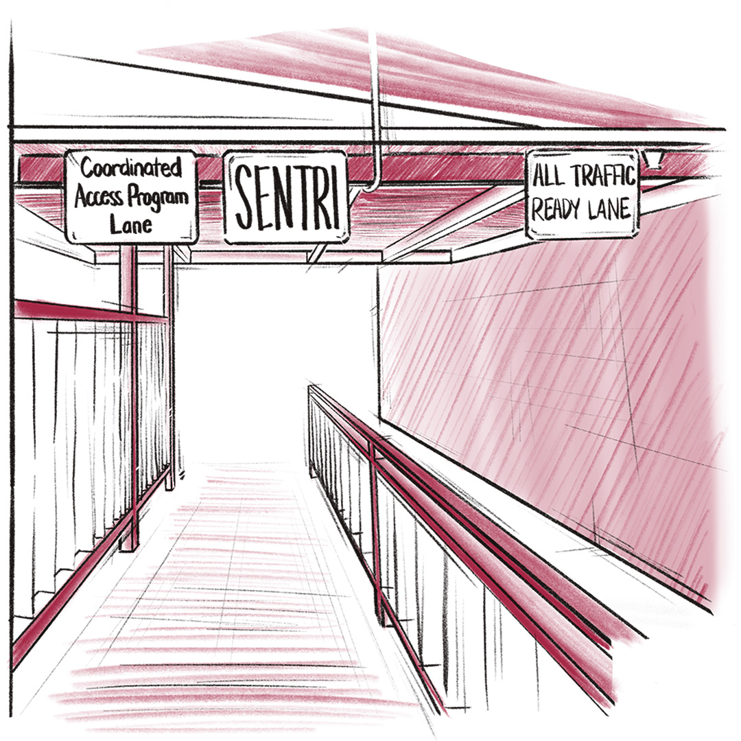 Coordinated Access Program signage illustration by SWC student, Kody Ignacio.