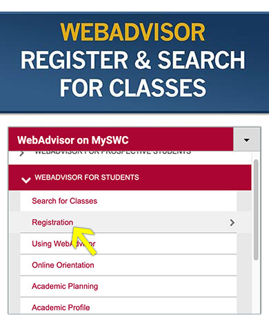 WebAdvisor on MySWC Logo