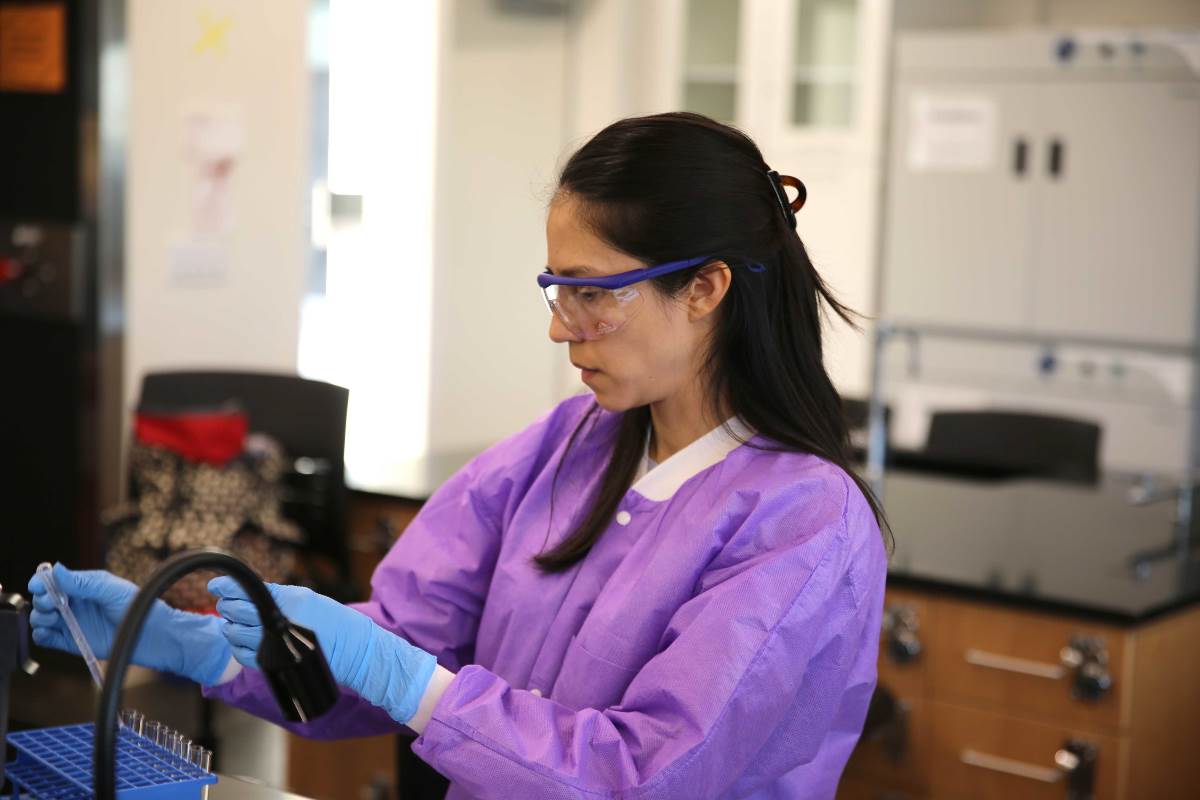 Photo of Medical Laboratory Technician Student Performing Lab Testing