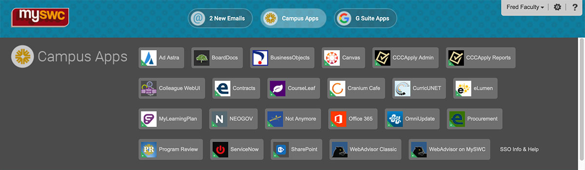 MySWC Campus Apps Banner Image