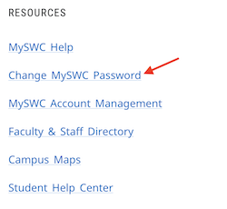 MySWC Account Change Password