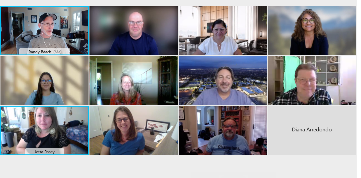 screen capture of the CBE Project team's meeting on Zoom in June 2021