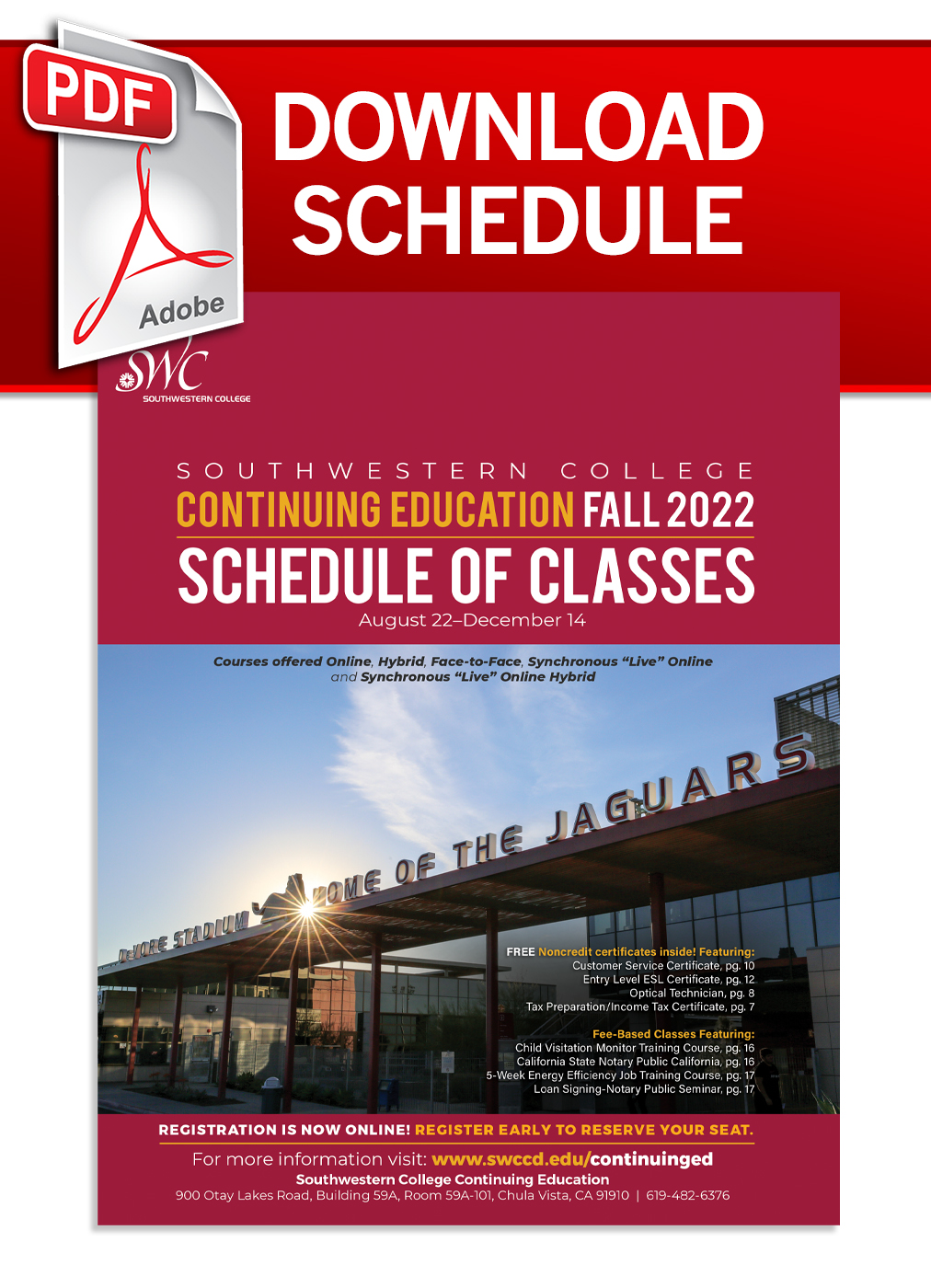 Continuing Education Fall 2022 Schedule