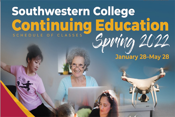 text image of Continuing Education Spring 22 Schedule