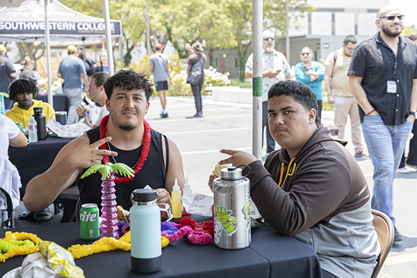 Men of Color Program students enjoying themselves at the Men of Color Kick Off event in 2024.