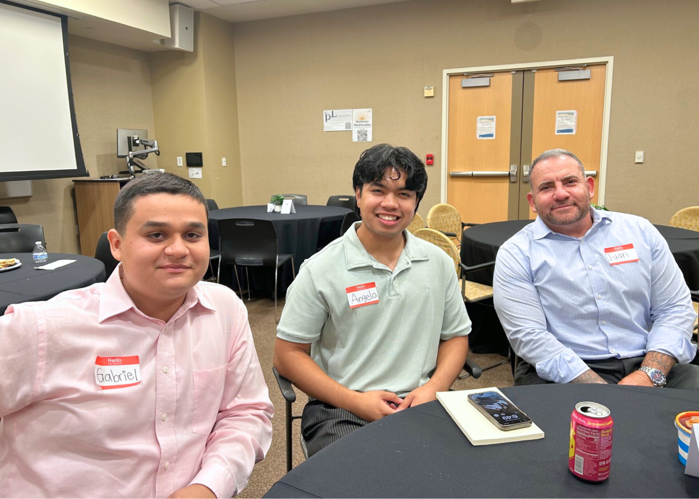 Mentor and mentees at kick-off event