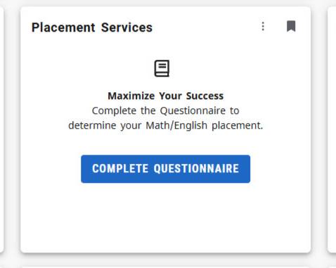 Placement Services Card with Guided Placement Link
