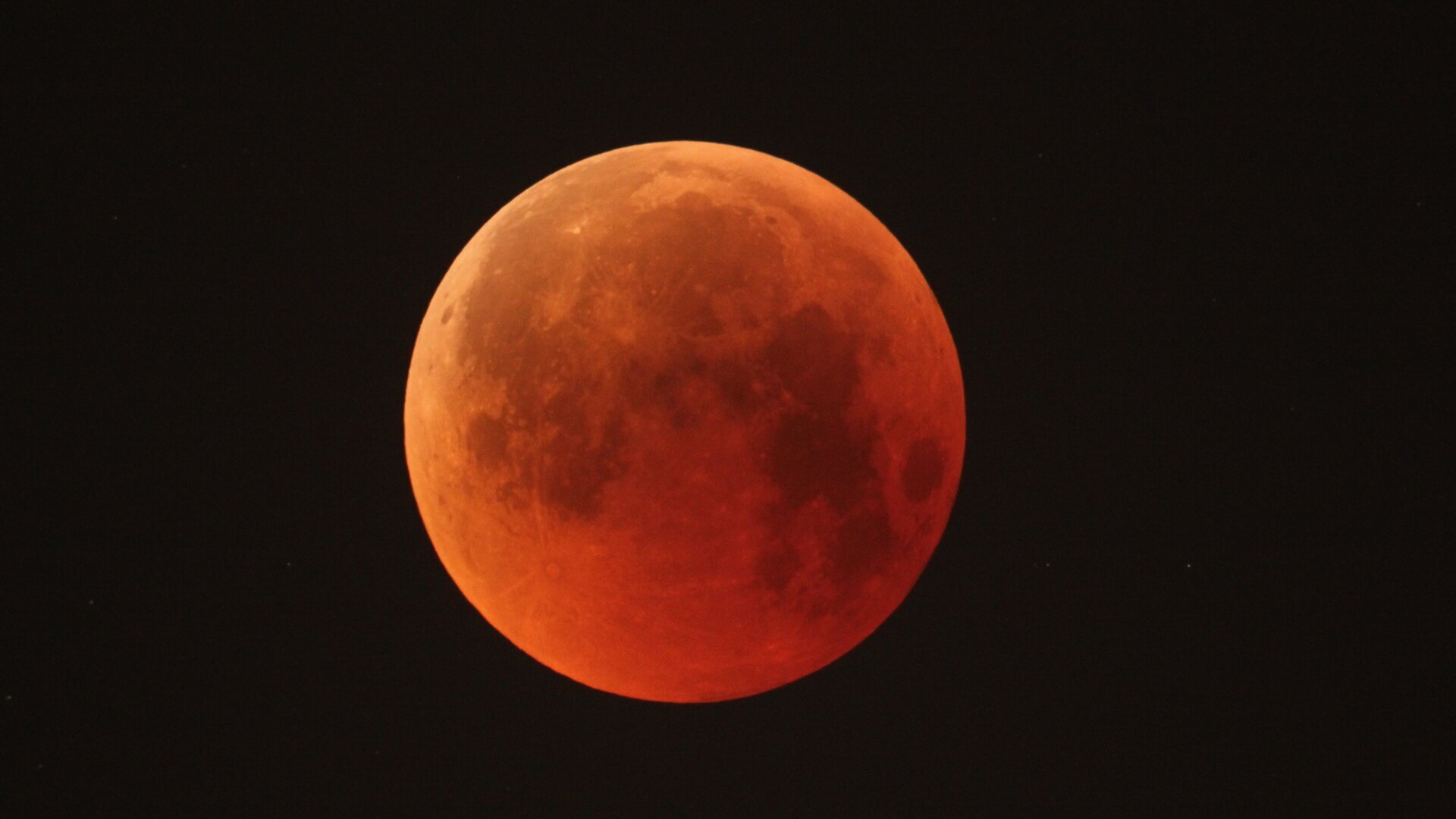 Red moon during a lunar eclipse.