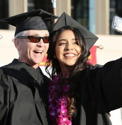 Student and Professor Selfie