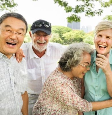 Retirees having fun Retirees having fun