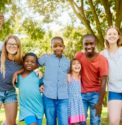 Photo of kids and teens of different ages