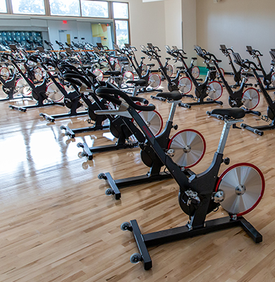 Photo of exercise bikes.