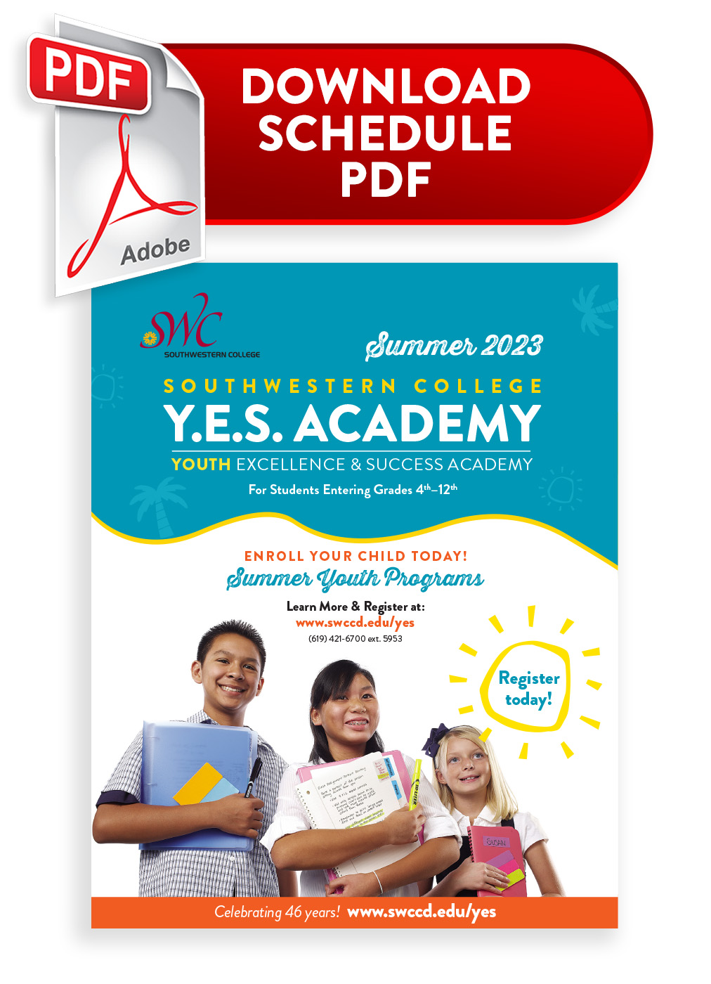 Y.E.S. academy Schedule in PDF